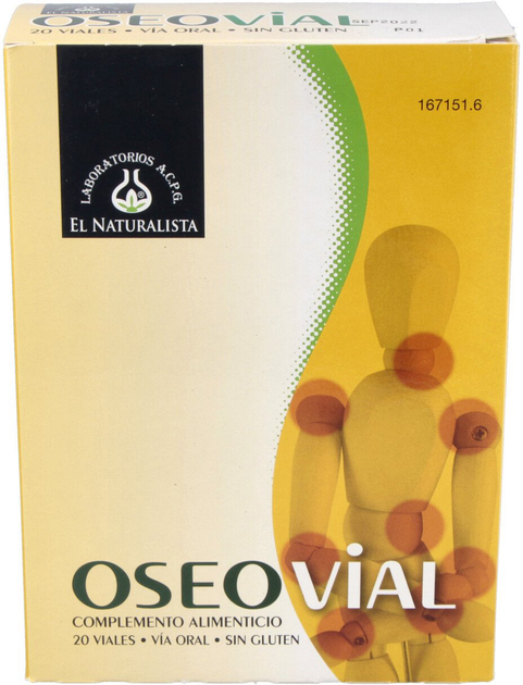 Suplement diety El Natural Oseovial 20 fiolek łatwo otwieranych (8410914330117) - obraz 1