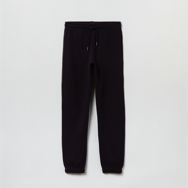 Spodnie dresowe młodzieżowe chłopięce joggery OVS 1891938 158 cm Czarne (8052147138537) - obraz 1