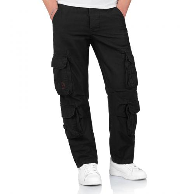 Штаны Surplus Raw Vintage SURPLUS AIRBORNE TROUSERS SLIMMY (Black) XL - изображение 1