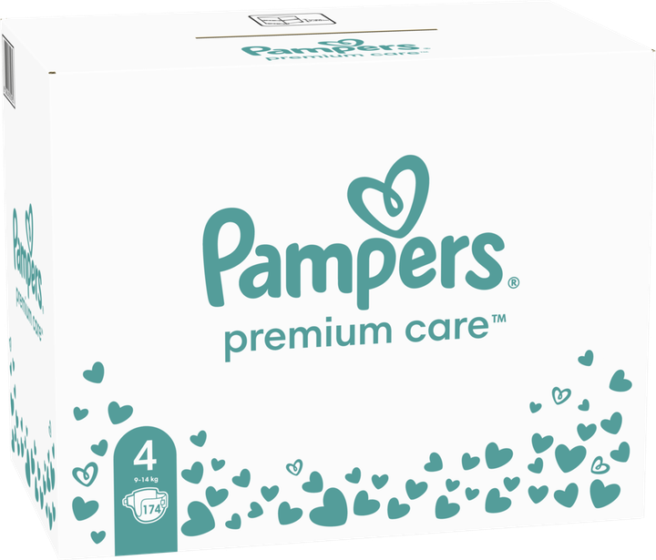 Pieluchy Pampers Premium Care Rozmiar 4 (9-14 kg) 174 szt (8006540855935) - obraz 3