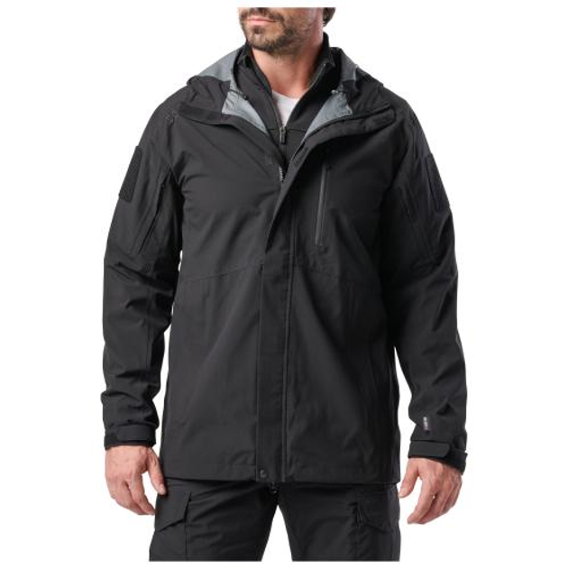 Куртка 5.11 Tactical штормова Force Rain Shell Jacket (Black) L - зображення 1