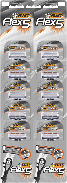 Бритва Bic Flex 5 10 шт. (3086123691704) - зображення 2