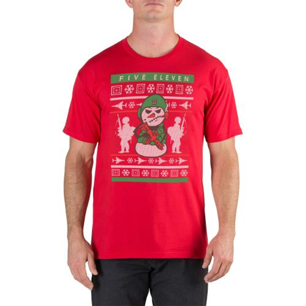 Футболка 5.11 Tactical с рисунком Holiday Ugly T-Shirt (Range Red) XL - изображение 1