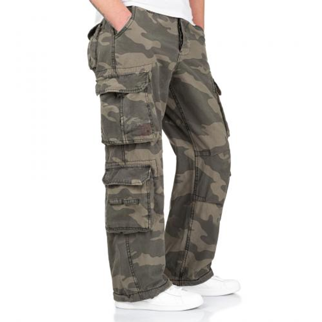 Штани Surplus Raw Vintage SURPLUS AIRBORNE VINTAGE TROUSERS (Black Camo) L - зображення 2