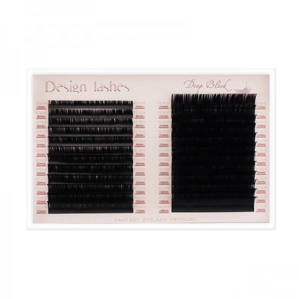 Ресницы Design Lashes Deep Black CC 0.10 24 ряда 7-14 мм черные (2100994279852) - Фото 1 Ресницы Design Lashes Deep Black CC 0.10 24 ряда 7-14 мм черные (2100994279852) - изображение 1