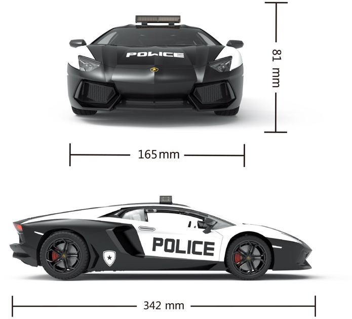 Автомобіль KS Drive на радіокеруванні Lamborgini Aventador Police (114GLPCWB) (6900007341417) - зображення 6