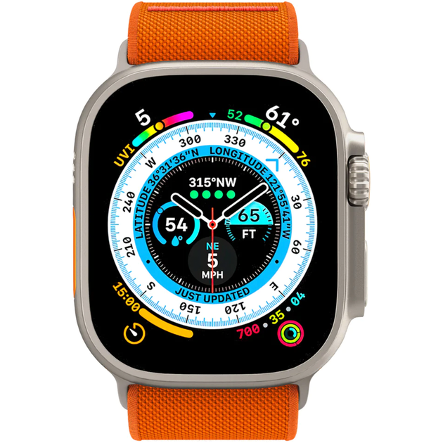 Тканинний ремінець для годинника Spigen Fit Lite for Watch 49/45/44/42mm, Orange (AMP05986) браслет для apple watch - зображення 3