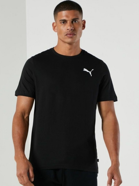 Акція на Футболка бавовняна чоловіча Puma Ess Small Logo Tee 58666851 M Puma Black-Cat від Rozetka