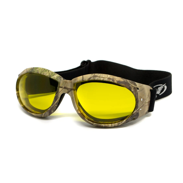 Защитные очки с уплотнителем Global Vision Eliminator Camo Forest (yellow), желтые в камуфлированной оправе - изображение 1