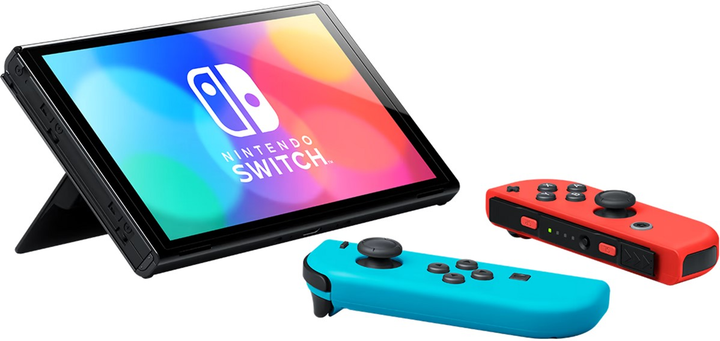 Консоль Nintendo Switch OLED Neon Blue/Neon Red (0045496453442) – фото,  відгуки, характеристики в інтернет-магазині ROZETKA | Купити в Україні:  Києві, Харкові, Дніпрі, Одесі, Запоріжжі, Львові