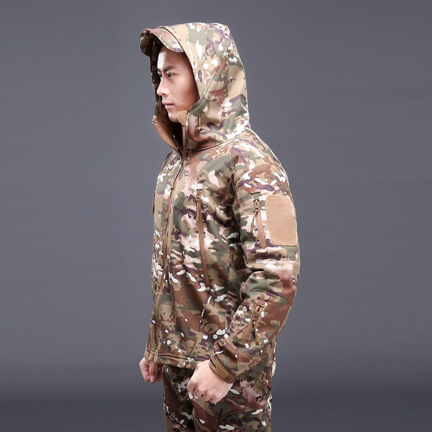 Куртка тактическая Pave Hawk PLY-6 Camouflage CP XL капюшон с козырьком и затяжками внутри - изображение 2