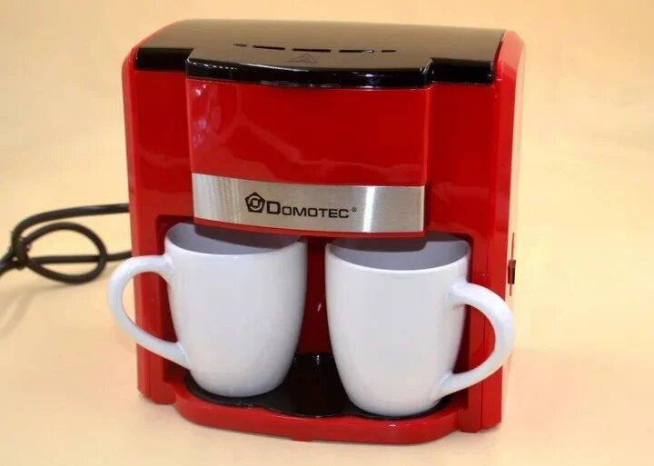 Капельная кофеварка Domotec MS 0705 с двумя фарфоровыми чашками в .
