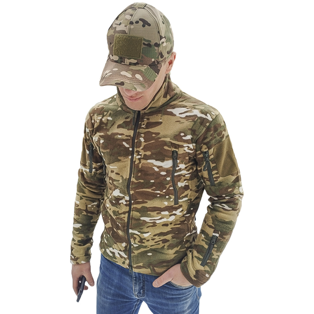 Тактическая кофта флиска S.archon HSD06 Camouflage CP S мужская теплая - изображение 2