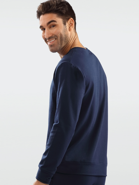 Sweter męski bawełniany DKaren Sweatshirt Justin L Granatowy (5903251464834) - obraz 2