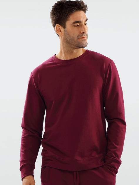 Sweter męski bawełniany DKaren Sweatshirt Justin M Bordowy (5903251464940) - obraz 1