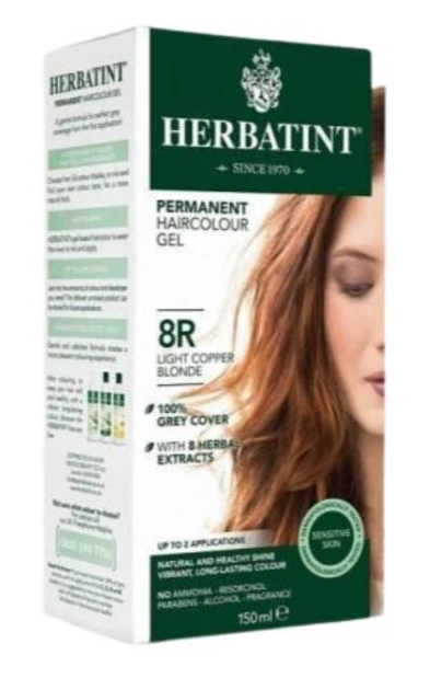 Крем-краска для волос Herbatint 8R Light Copper Blonde 150 мл ...