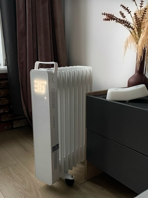 Масляный обогреватель SUNTECH TI-1100W 2500W | 11 секций, белый - изображение 5