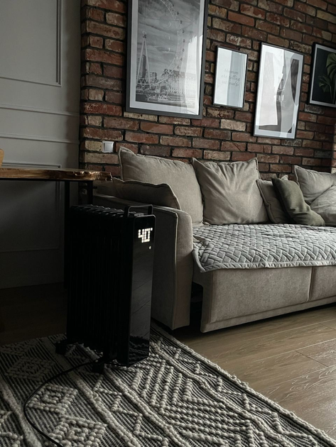 Масляный обогреватель SUNTECH TI-1100В 2500W | 11 секций, черный - изображение 6