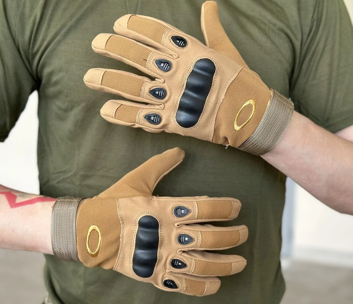 Тактические полнопалые перчатки армейские Tactic военные перчатки с защитой костяшек размер ХL цвет Койот (pp-coyote-xl) - изображение 1