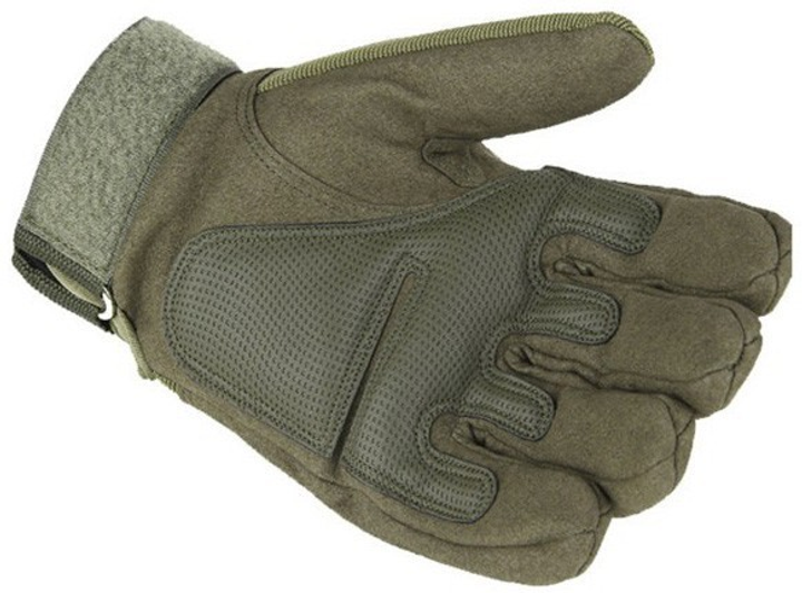 Тактические полнопалые перчатки армейские Tactic военные перчатки с защитой костяшек размер ХL цвет Олива (pp-olive-xl) - изображение 2
