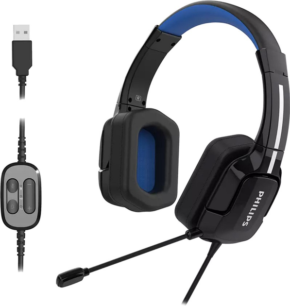 Навушники Philips TAGH401BL Black-blue (TAGH401BL/00) - зображення 1