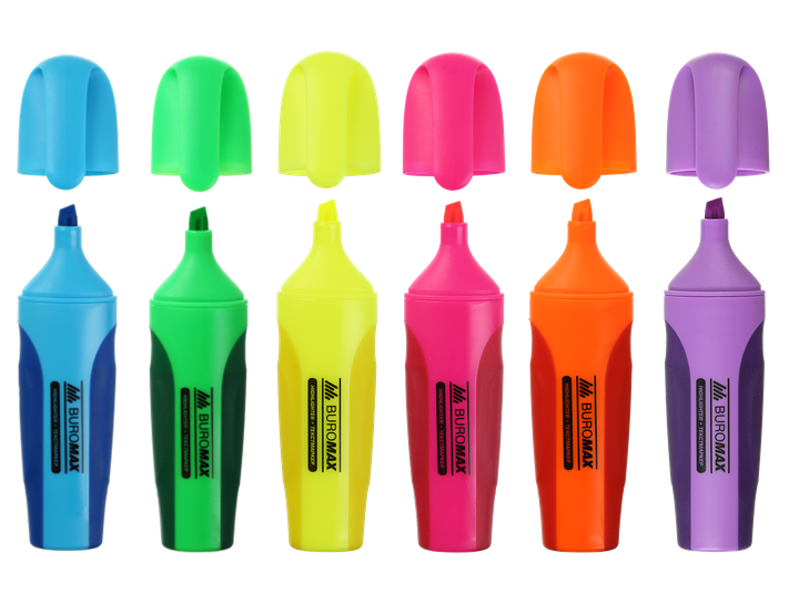 Набір текст-маркерів Buromax Neon з гумовими вставками 6шт (BM.8904-94) - зображення 3