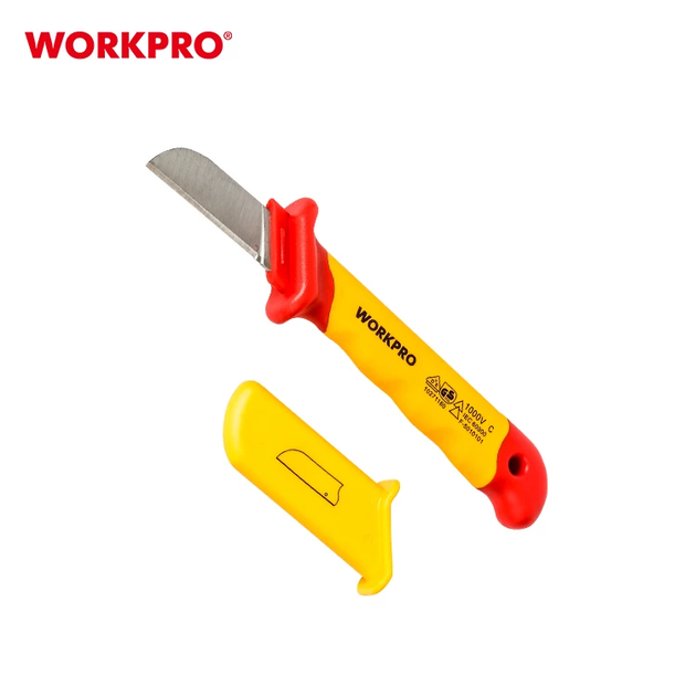 Нож для снятия изоляции (прямой) диэлектрический WORKPRO 50x180 мм EN/IEC 60900 10000V PRO PLUS WP344004 - изображение 2