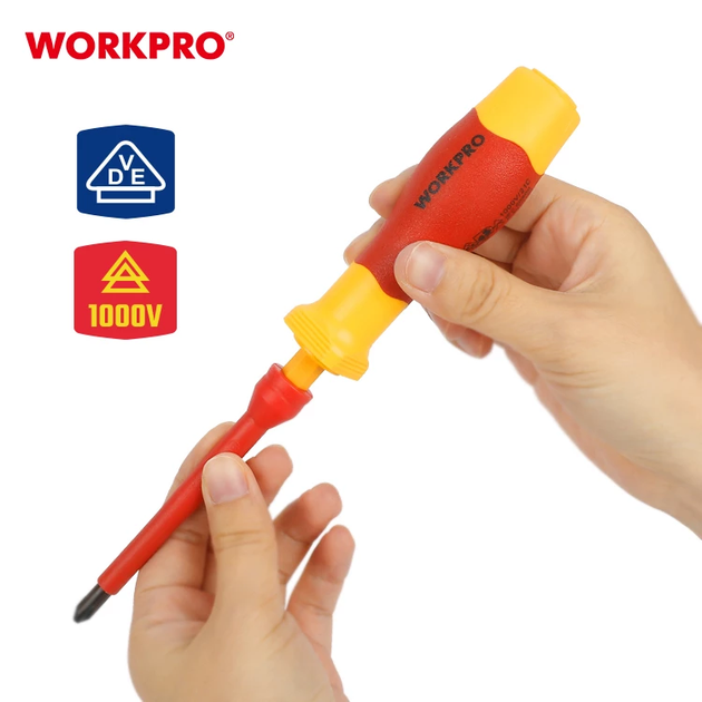 Набор отверток диэлектрических WORKPRO (12 предм.) EN/IEC 60900 PRO WP341018 - изображение 3