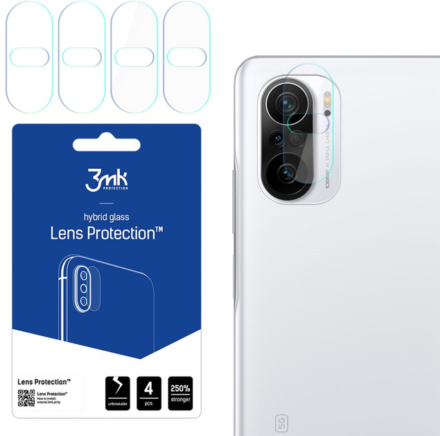Комплект захисних стекол 3MK Lens Protect для камери Xiaomi Mi 11i 5G 4 шт (5903108382915) - зображення 1