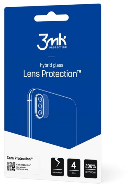 Комплект захисних стекол 3MK Lens Protect для камери Xiaomi Mi 11i 5G 4 шт (5903108382915) - зображення 2