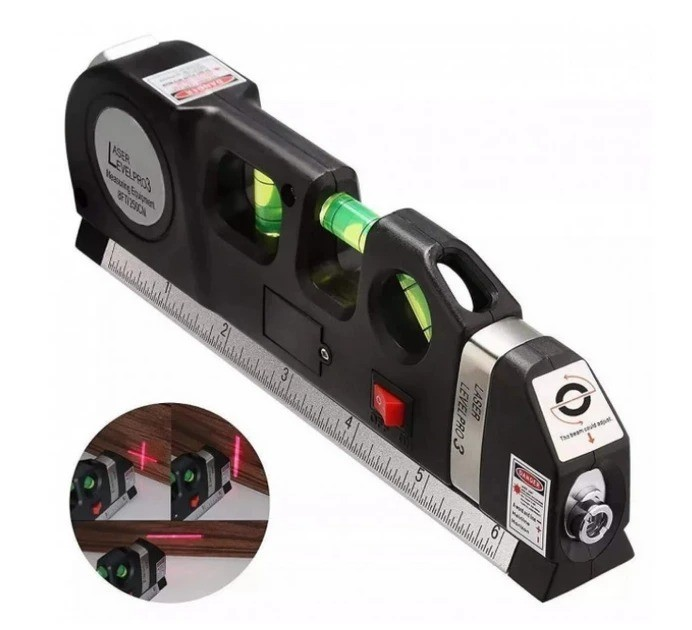 Лазерный уровень Laser Level Pro 3 со встроенной рулеткой Black - изображение 2