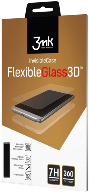 Szkło hybrydowe + Folia 3MK FlexibleGlass 3D do Apple iPhone 8 (5901571133805) - obraz 1