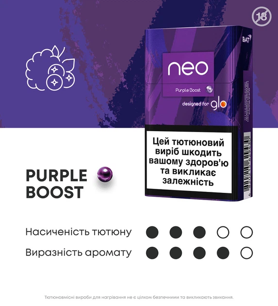 Блок стиков для нагревания табака Neo GLO STIKS NEO DEMI PURPLE