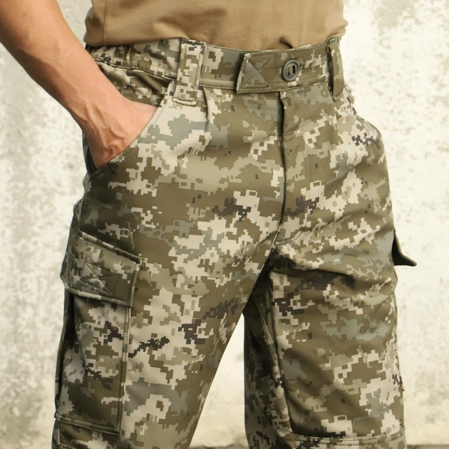 Тактичні штани камуфляжні. Штани ЗСУ Soft-Shell піксель розмір 62 (909) - изображение 2