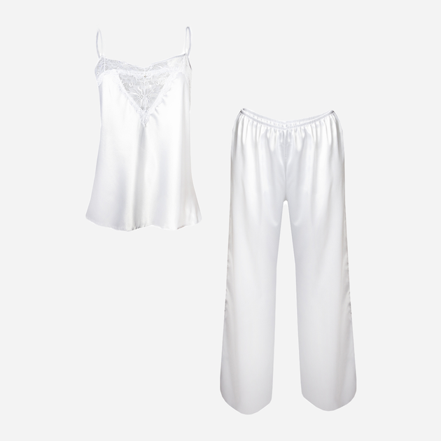 Piżama (spodnie + koszulka) DKaren Set Caroline S White (5903251409347) - obraz 2