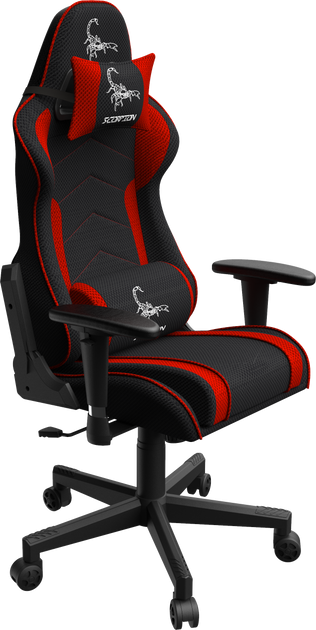 Fotel gamingowy Gembird Scorpion Black/Red (GC-SCORPION-01X) - obraz 2