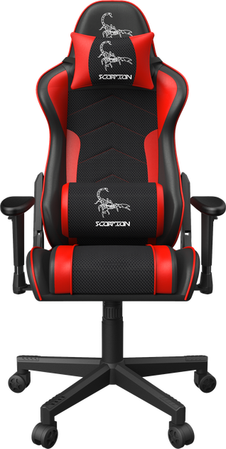 Fotel gamingowy Gembird Scorpion Black/Red (GC-SCORPION-02X) - obraz 1