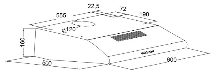 Okap kuchenny Akpo WK-7 P3050/60 Czarny - obraz 6
