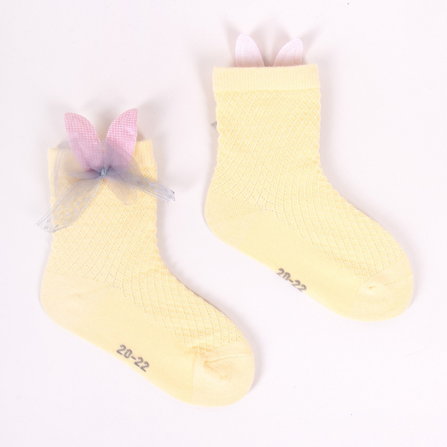 Набір дитячих шкарпеток Yoclub 3 пари SKC/3D-AP/3PAK/GIR/001 17-19 Білий (5907617966482) - зображення 2
