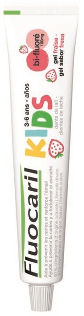 Pasta do zębów dla dzieci Fluocaril Kids Bi-fluoride Truskawka 3-6 lat 50 ml (8710522974384) - obraz 1