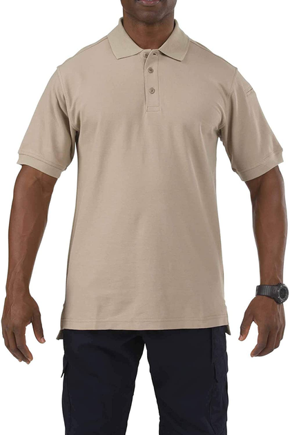 Футболка Поло тактична з коротким рукавом 5.11 Tactical UTILITY SHORT SLEEVE POLO Silver Tan S (41180-160) - зображення 1