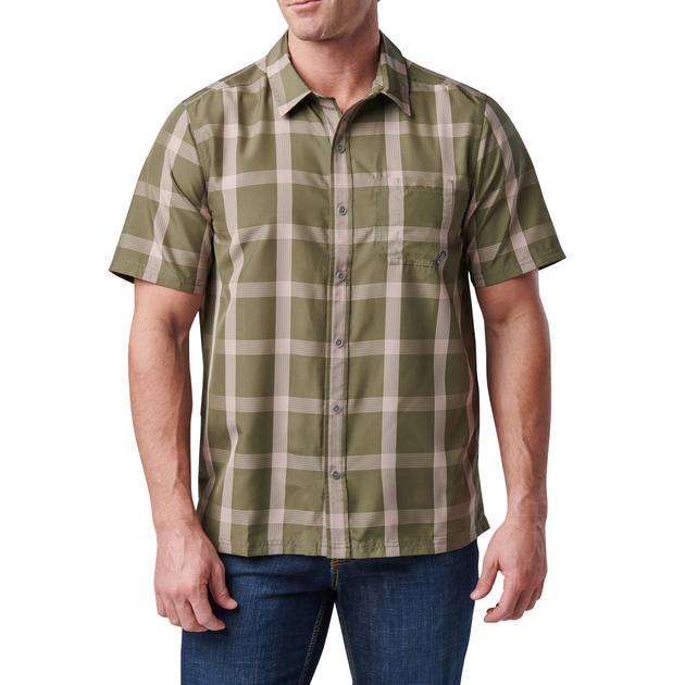 Сорочка тактична 5.11 Tactical Nate Short Sleeve Shirt Sage Green Plaid S (71217-812) - зображення 1