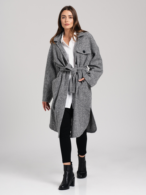 Пальто осіннє жіноче Look Made With Love 909 Paola L/XL Grey (5903999307233) - зображення 3