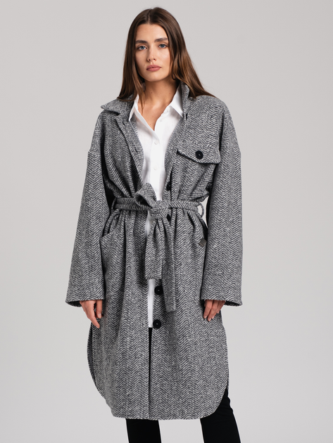 Пальто осіннє жіноче Look Made With Love 909 Paola L/XL Grey (5903999307233) - зображення 5