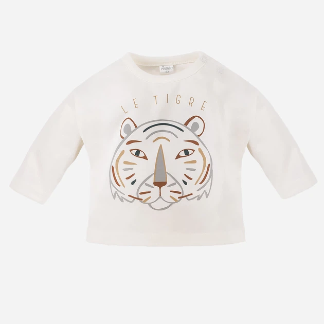 Koszulka z długim rękawem chłopięca Pinokio Le Tigre 68 cm Ecru (5901033278594) - obraz 4