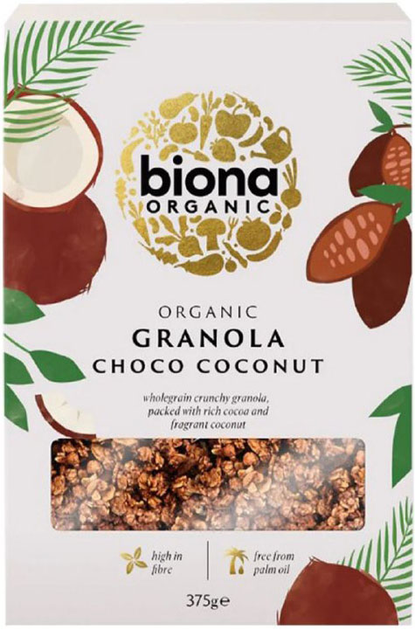 Гранола шоколадно-кокосовая Biona Organic 375 г (8000020236222) - изображение 1