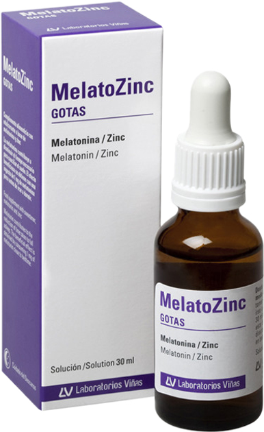 Suplement diety Vinas MelatoZinc krople 30 ml (8470001935236) - obraz 1