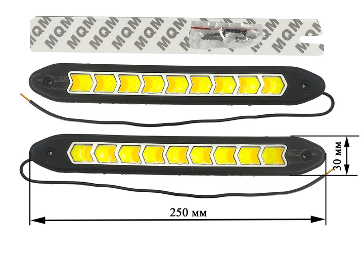 ДНЕВНЫЕ ХОДОВЫЕ ОГНИ гибкие трубчатые с функцией поворота 60cm 12V(с поворотом)