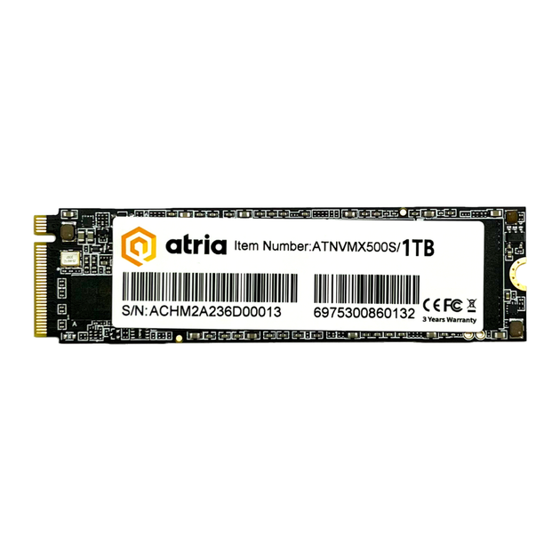 Накопитель SSD M.2 ATRIA ATNVMX500S/1024 1ТБ/3D NAND TLC – фото, отзывы ...