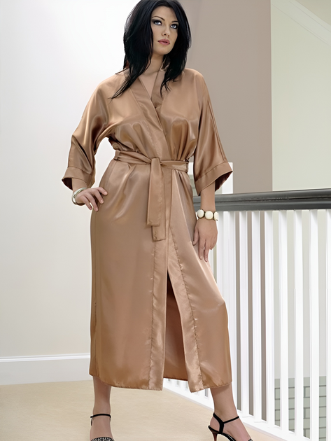 Халат жіночий DKaren Housecoat 130 XL Light Brown (5901780637682) - зображення 1